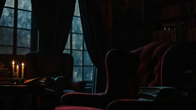 Una figura solitaria en un ambiente oscuro