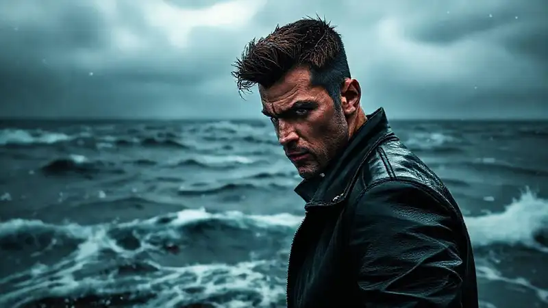 Un hombre sombrío irradia poder oscuro